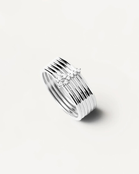 Nadčasový stříbrný prsten se zirkony SUPER NOVA Silver AN02-614