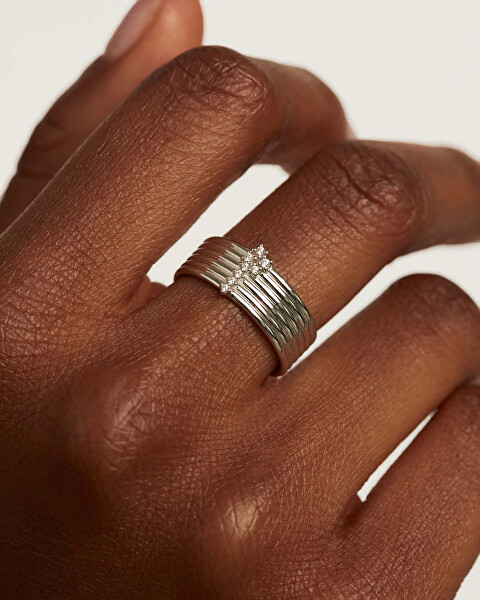 Nadčasový stříbrný prsten se zirkony SUPER NOVA Silver AN02-614