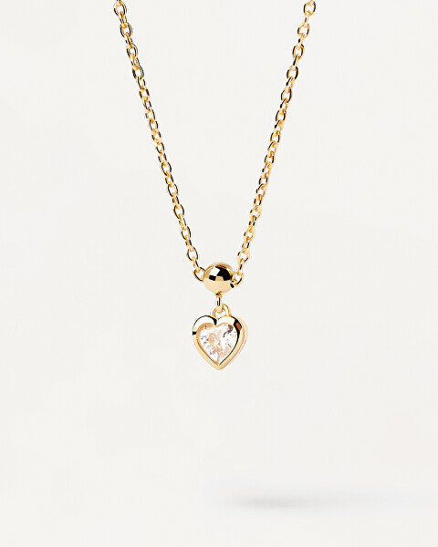 Pandantiv fin placat cu aur Inimă Mini Charms CH01-116-U