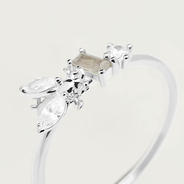 Něžný stříbrný prsten s krásnou včeličkou REVERY Silver AN02-219