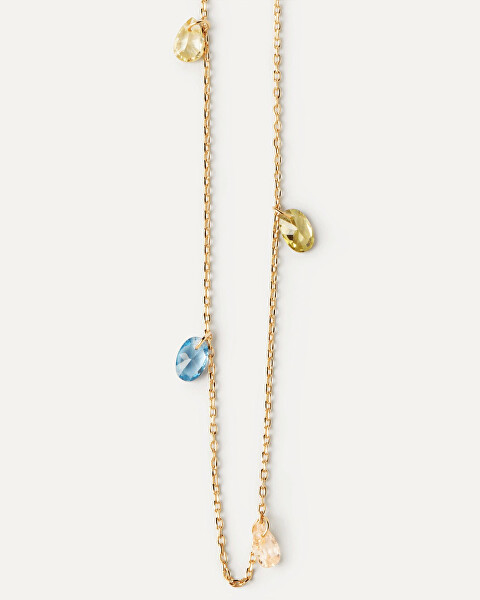 Affascinante collana placcata oro con ciondoli RAINBOW Gold CO01-866-U