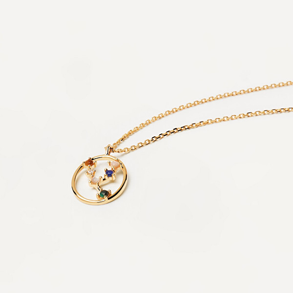 Originální pozlacený náhrdelník Býk TAURUS CO01-345-U (řetízek, přívěsek)