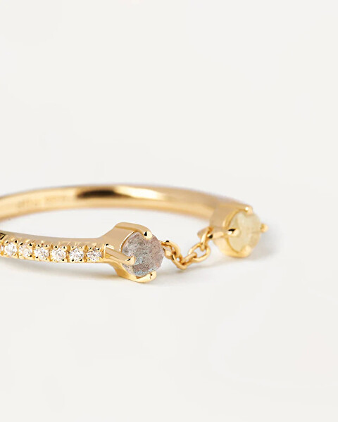 Originaler vergoldeter Ring mit Zirkonen ZENA AN01-652