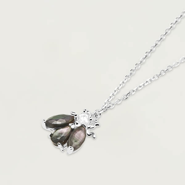 Originální stříbrný náhrdelník s překrásnou včelkou ZAZA Silver CO02-198-U