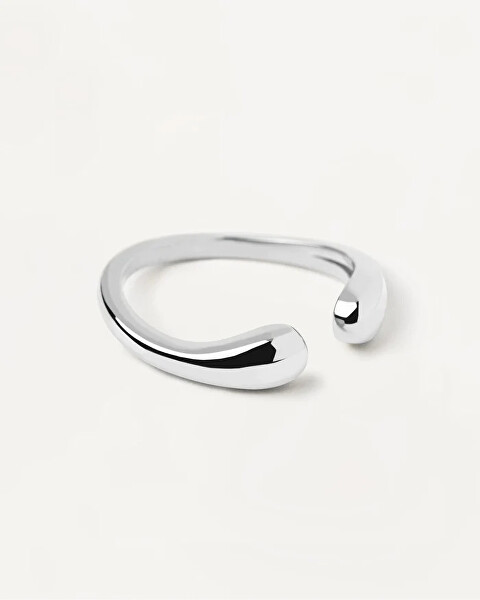 Nyitott minimalista ezüst gyűrű CRUSH Silver AN02-903