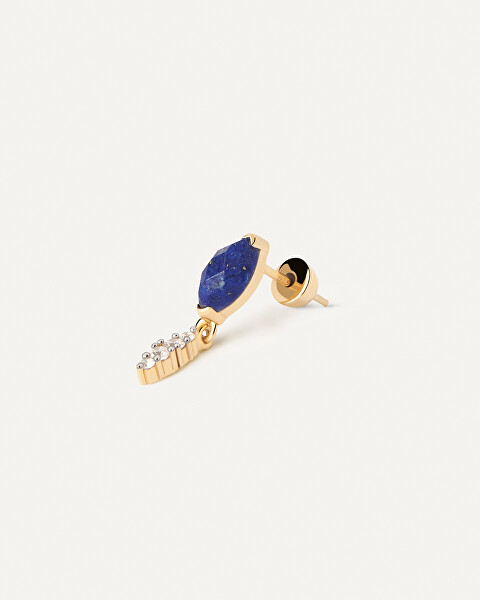 Cercel single placat cu aur Lapis Lazuli Vanila PG01-065-U