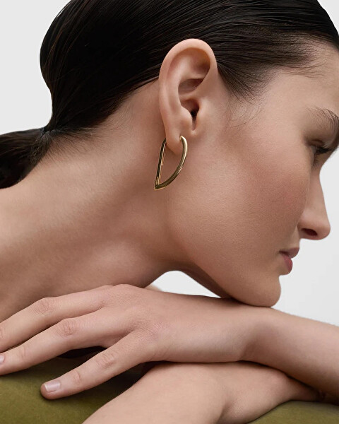 Pozlacené designové náušnice Vento Hoops ARB1-G31-U