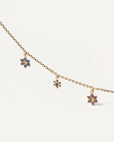 Pozlátený kvetinkový náhrdelník pre matku i dcéru LES Filles Gold CO01-237-U