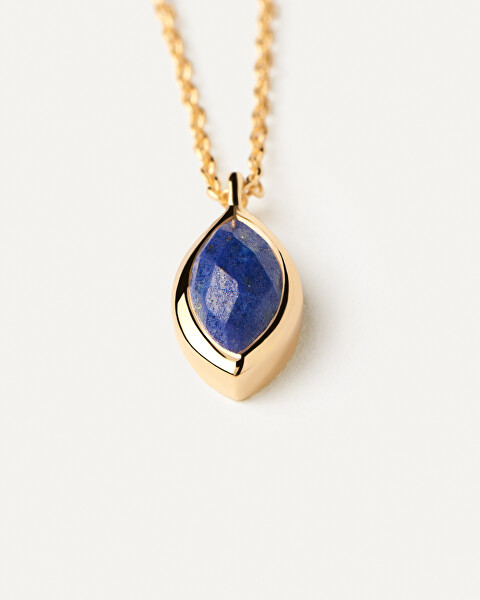 Pozlacený náhrdelník Lapis Lazuli Nomad Vanilla CO01-680-U