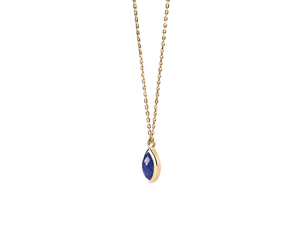 Pozlacený náhrdelník Lapis Lazuli Nomad Vanilla CO01-680-U