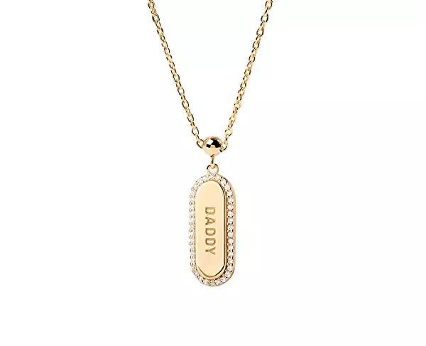 Pozlacený přívěsek se zirkony DADDY Charms CH01-107-U