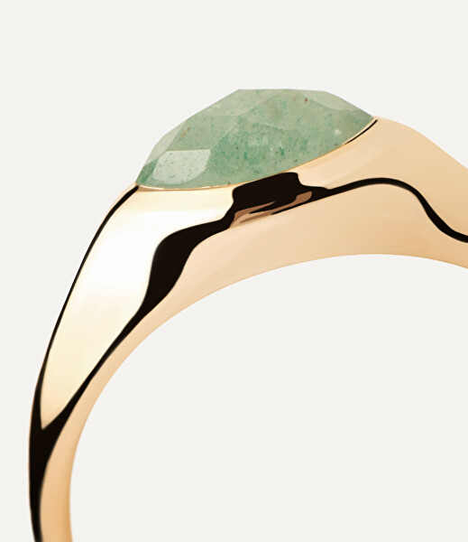 Pozlacený prsten Green Aventurine Nomad Vanilla AN01-A47