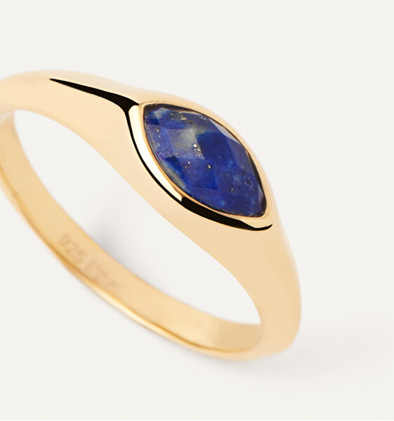 Pozlátený prsteň Lapis Lazuli Nomad Vanilla AN01-A49