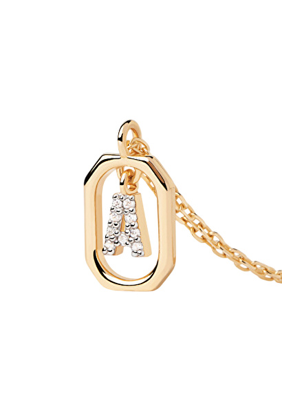 Půvabný pozlacený náhrdelník písmeno "A" LETTERS CO01-512-U (řetízek, přívěsek)