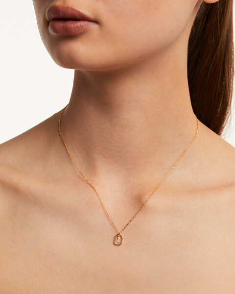 Charmante vergoldete Halskette Buchstabe "Z" LETTERS CO01-537-U (Halskette, Anhänger)