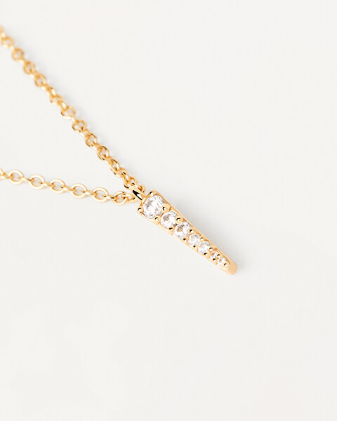 Charmante vergoldete Halskette aus Silber Peak Essentials CO01-478-U