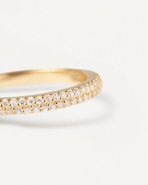 Incantevole anello placcato oro con zirconi TIARA AN01-665
