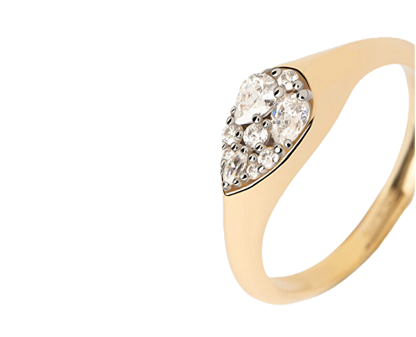 Půvabný pozlacený prsten se zirkony Vanilla AN01-A51