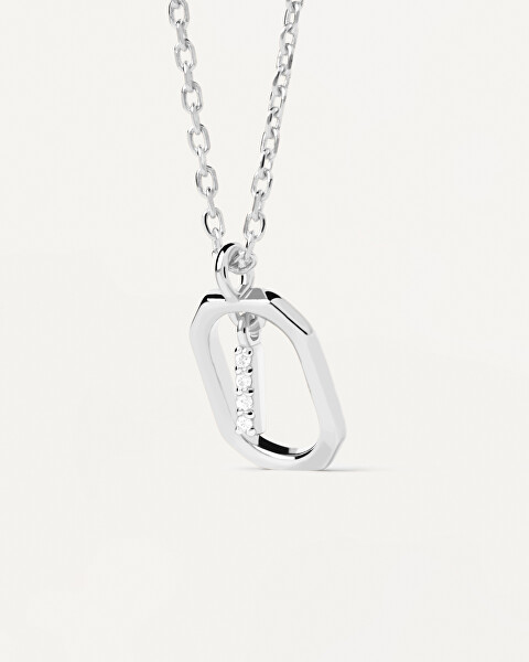 Půvabný stříbrný náhrdelník písmeno "I" LETTERS CO02-520-U (řetízek, přívěsek)