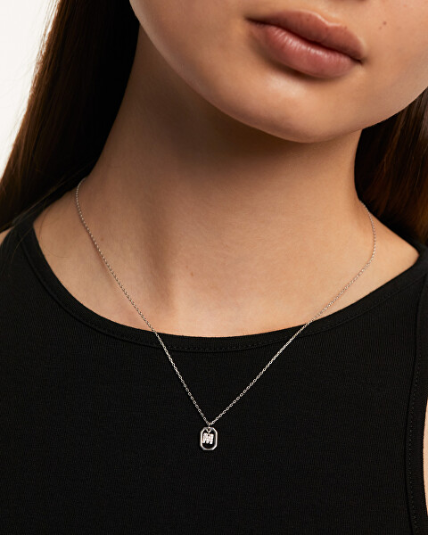 Affascinante collana in argento con lettera "M" LETTERS CO02-524-U (catena, pendente)