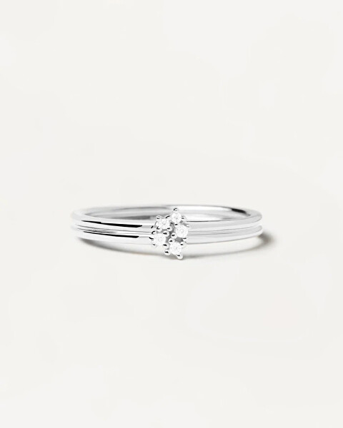 Affascinante anello in argento con zirconi NOVA Silver AN02-615
