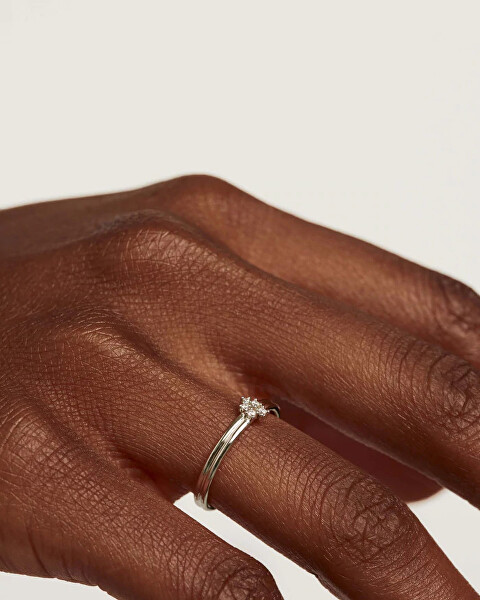 Půvabný stříbrný prsten se zirkony NOVA Silver AN02-615