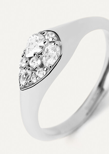 Bájos ezüst gyűrű cirkónium kövekkel Vanilla AN02-A51