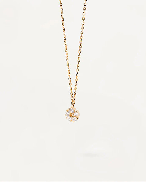 RomanticRomantische vergoldete Halskette mit Zirkonen DAISY CO01-498-U
