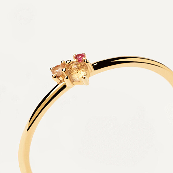 Romantický pozlacený prsten ze stříbra ROSÉ BLUSH AN01-192