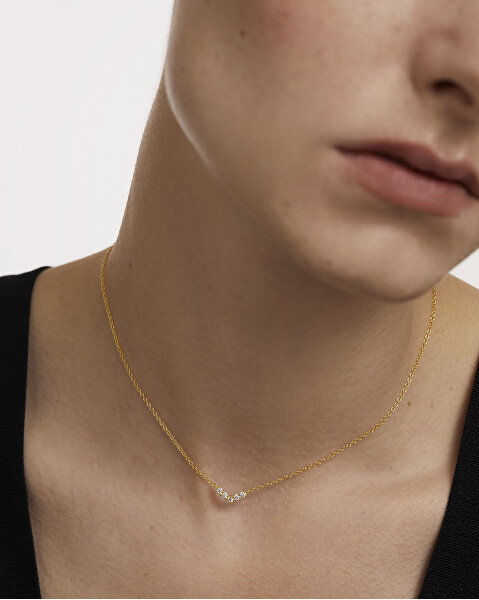 Romantický strieborný náhrdelník MINI CROWN Silver CO01-485-U