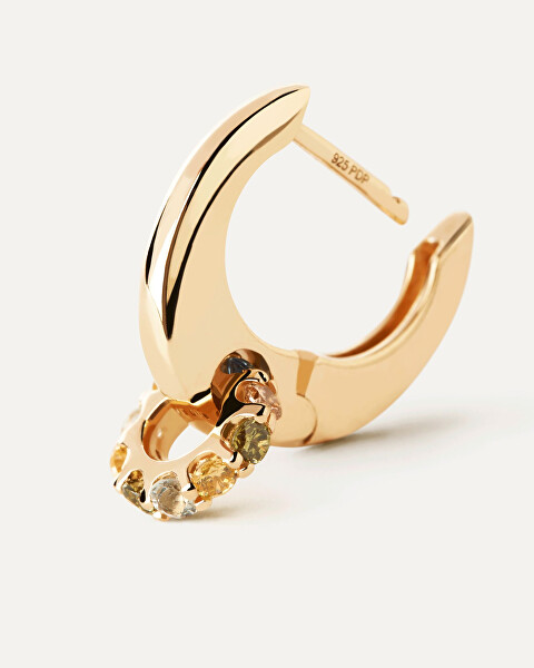Schicke vergoldete Ohrringe mit Anhänger RAINBOW Gold AR01-B89-U