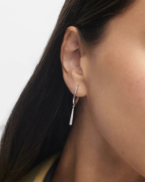 Stříbrné oválné náušnice Olga Mini Hoops Essentials ARB2-C89-U