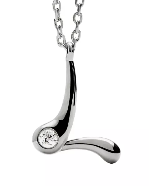 Stříbrný náhrdelník písmeno "L" Initial CO02-B85-U (řetízek, přívěsek)