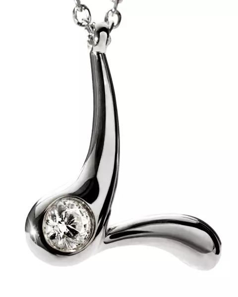 Stříbrný náhrdelník písmeno "L" Initial CO02-B85-U (řetízek, přívěsek)