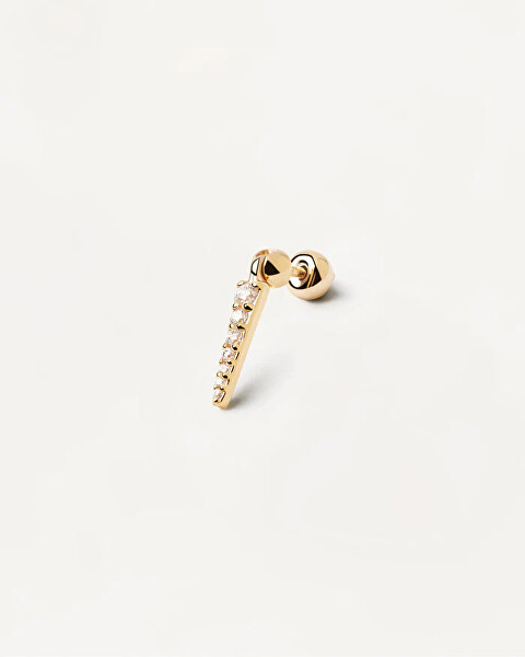Stilvoller vergoldeter Single Ohrring mit Zirkonen VERO Gold PG01-726-U