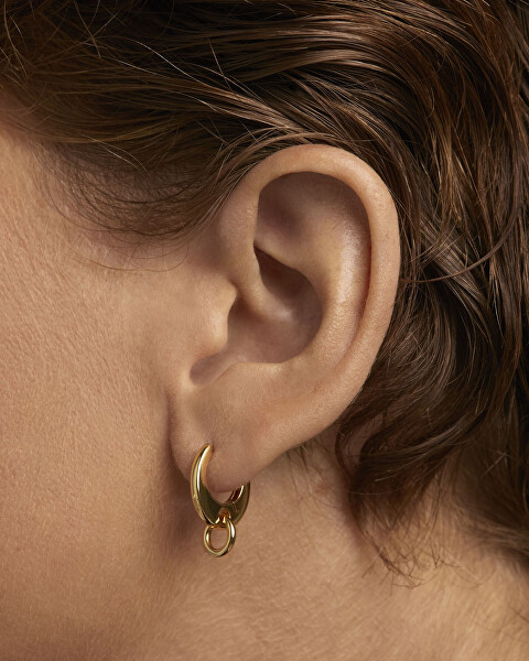 Eleganti orecchini singoli placcati oro Spin Colors PG01-185-U
