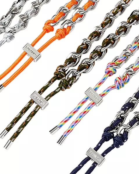 Stylový stříbrný náramek ROPES PU02-686-U