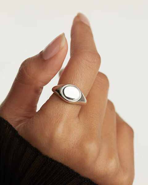 Výrazný strieborný prsteň STAMP Silver AN02-628
