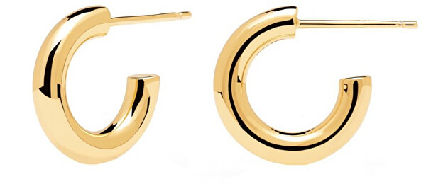 Minimalistische vergoldete Ohrringe Kreise Mini CLOUD Gold AR01-376-U