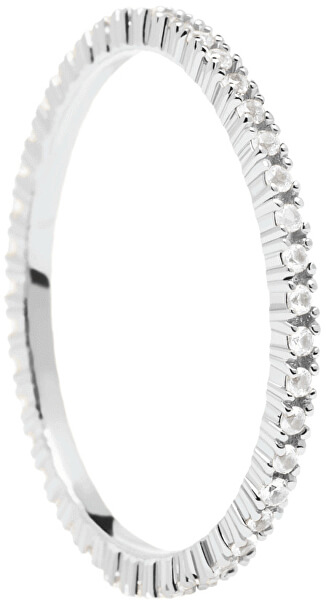 Ezüst gyűrű csillogó cirkónium kővel White Essential Silver AN02-347