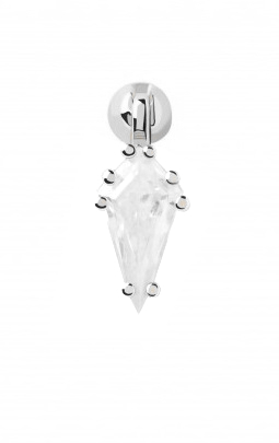 Feiner Silber Single-Ohrring mit Zirkonen LUA Silver PG02-725-U