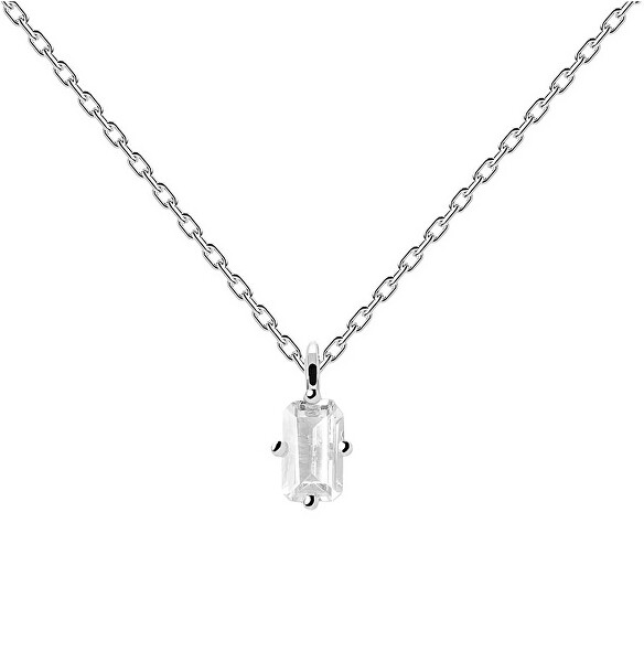 Jemný stříbrný náhrdelník MIA Silver CO02-476-U (řetízek, přívěsek)