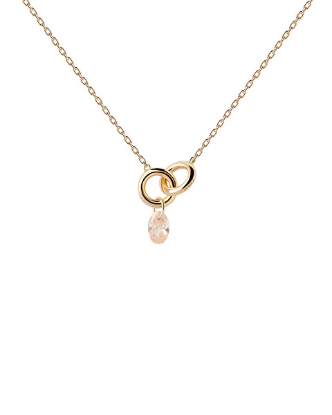 Krásny pozlátený náhrdelník Peach Lily CO01-844-U