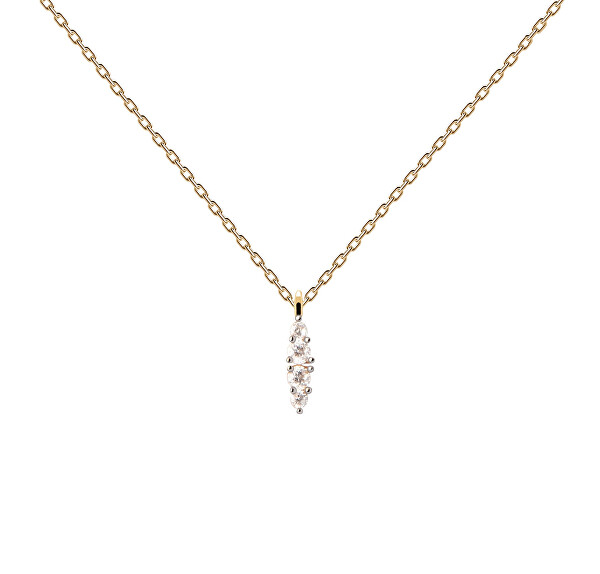 Něžný pozlacený náhrdelník Gala Vanilla CO01-675-U (řetízek, přívěsek)
