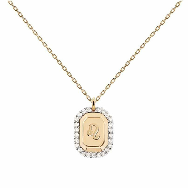Originální pozlacený náhrdelník Lev LEO CO01-572-U (řetízek, přívěsek)