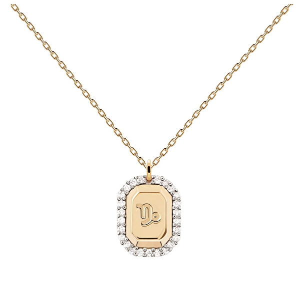 Originální pozlacený náhrdelník Kozoroh CAPRICORN CO01-577-U (řetízek, přívěsek)
