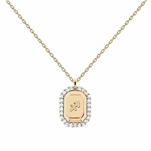 Originálny pozlátený náhrdelník Strelec SAGITTARIUS CO01-576-U (retiazka, prívesok)