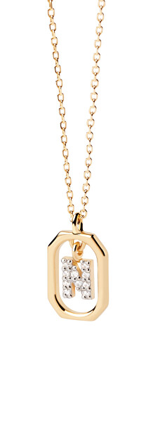 Affascinante collana placcata oro lettera “N” LETTERS CO01-525-U (catena, pendente)