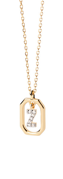 Affascinante collana placcata oro lettera “Z” LETTERS CO01-537-U (catena, pendente)