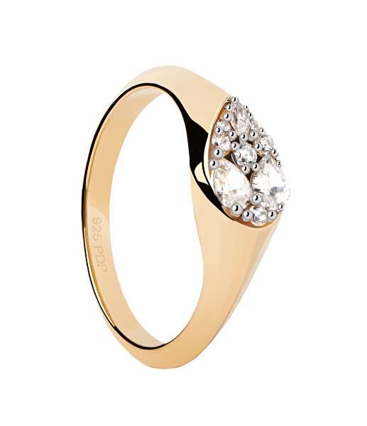 Charmanter vergoldeter Ring mit Zirkonen Vanilla AN01-A51